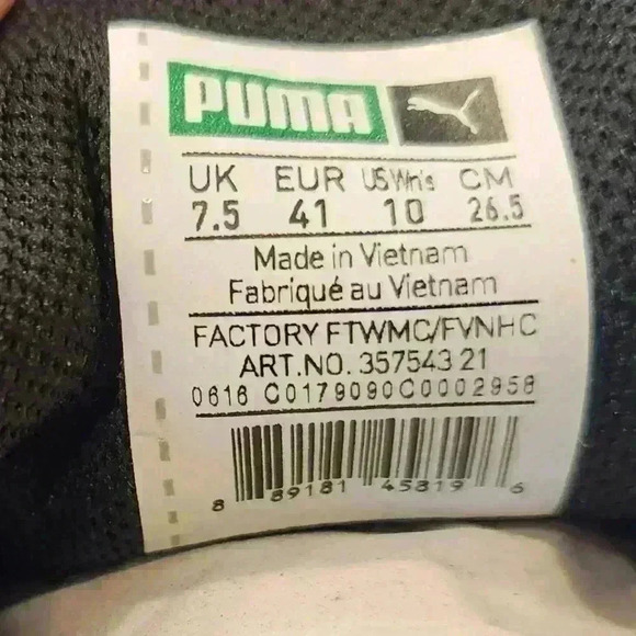 Puma Women's Match Lo Basic Sports Black Leather Sneaker Tennis Shoe - Picture 8 of 10